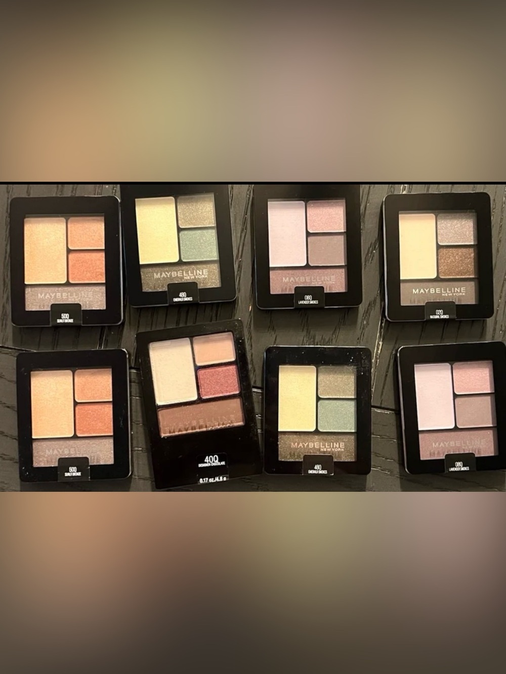 Maybelline New York Expert Wear Quad Eyeshadow Palettes Total Bundle of 8 New!